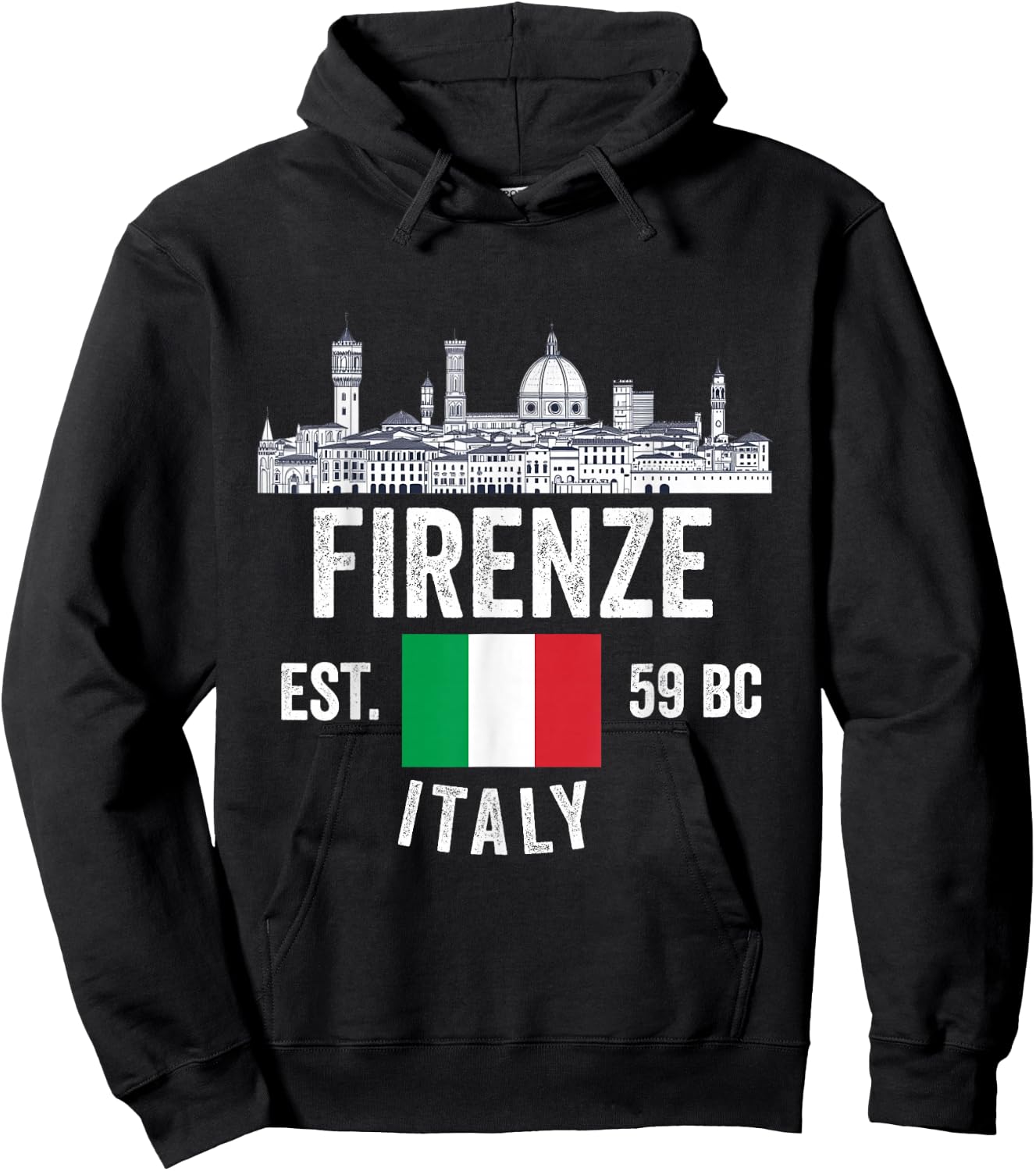 Souvenirs from firenze italy with Italian Flag Florence Men Hoodie - Hoodie | Black