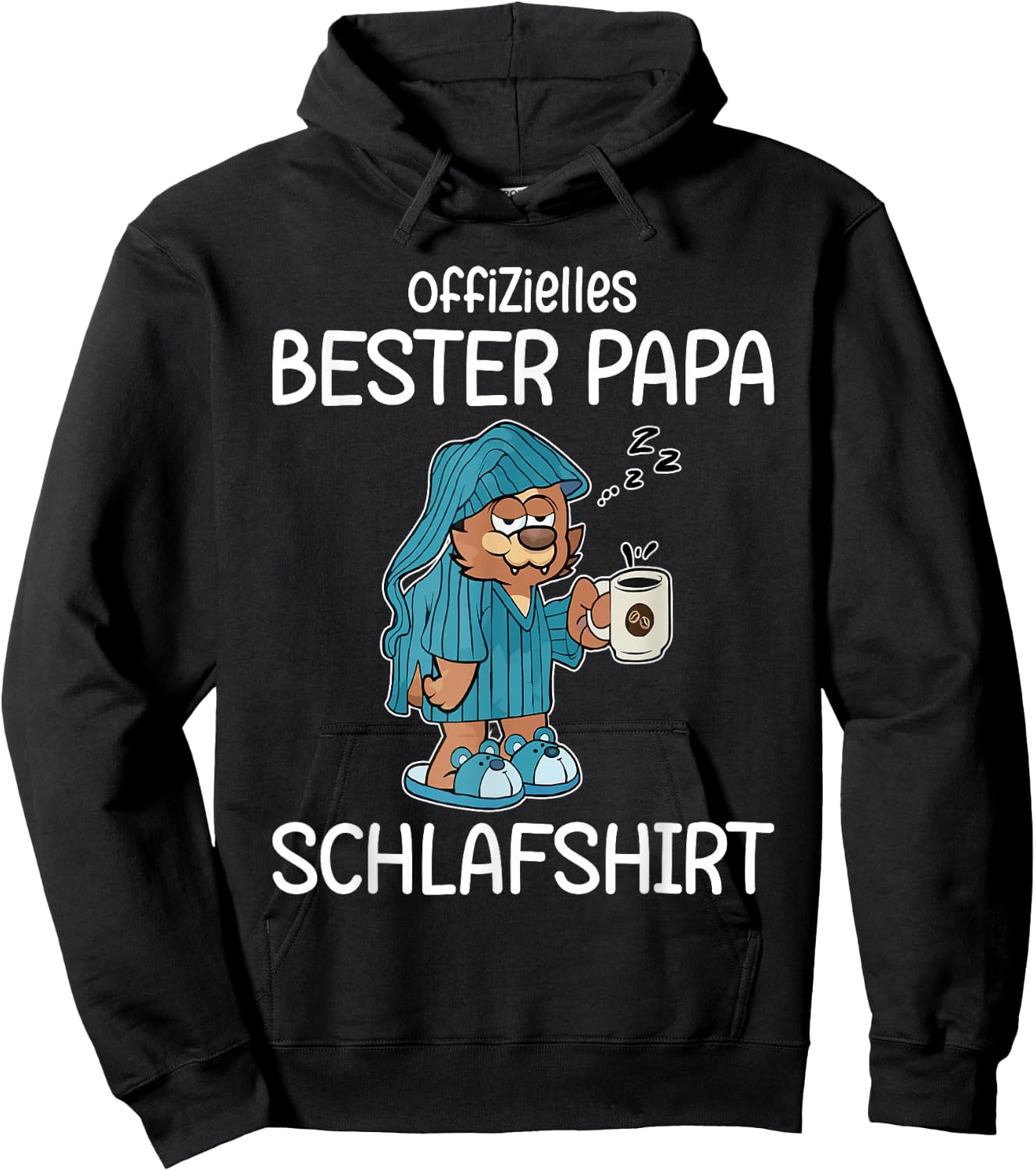 Funny Sleep Shirt Papa Official Best Dad Sleep , black Hoodie - Hoodie | Black