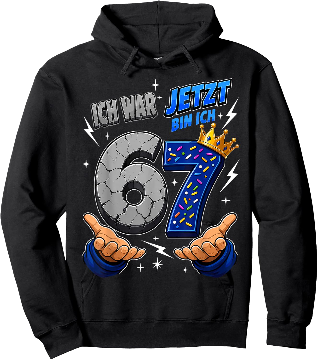 Ich War 6 Jetzt Bin Ich 7 Lustiges 7 Geburtstag 67 Kinder Hoodie - Hoodie | Black