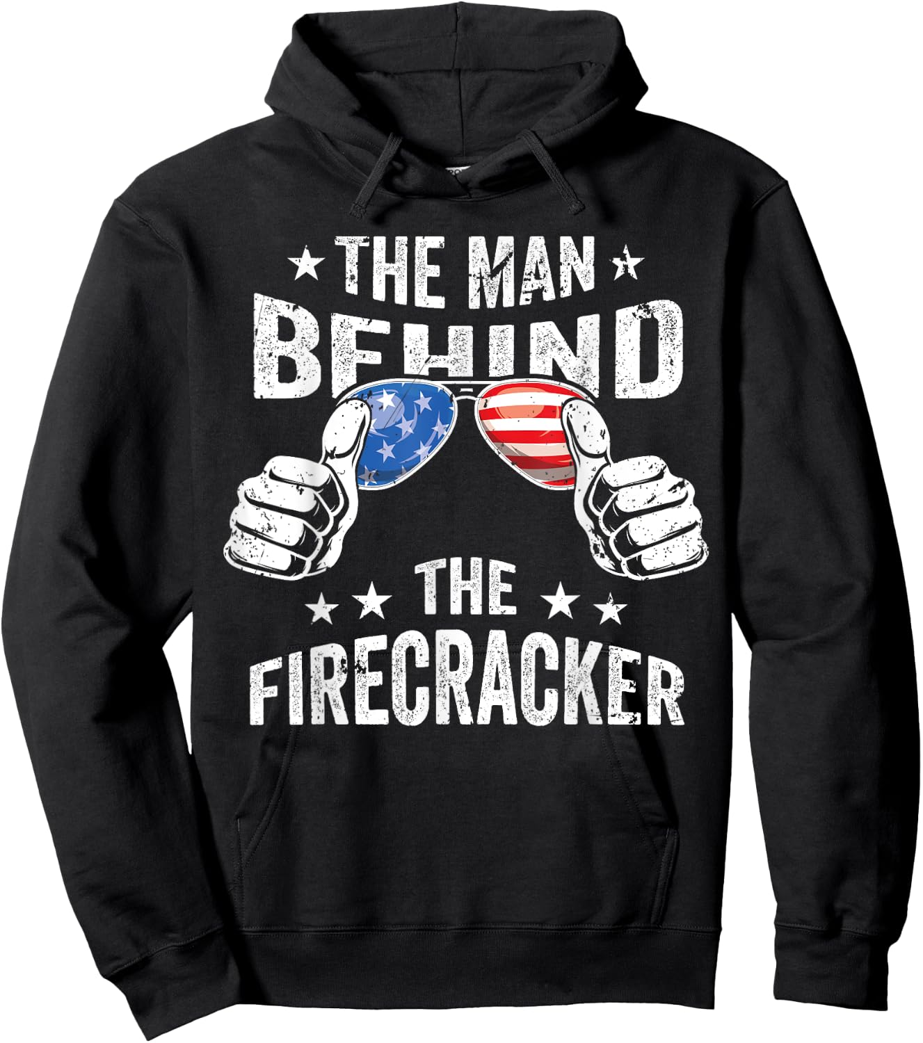 4th of July Pregnancy the Man Behind the Firecracker Hoodie - Hoodie | Black