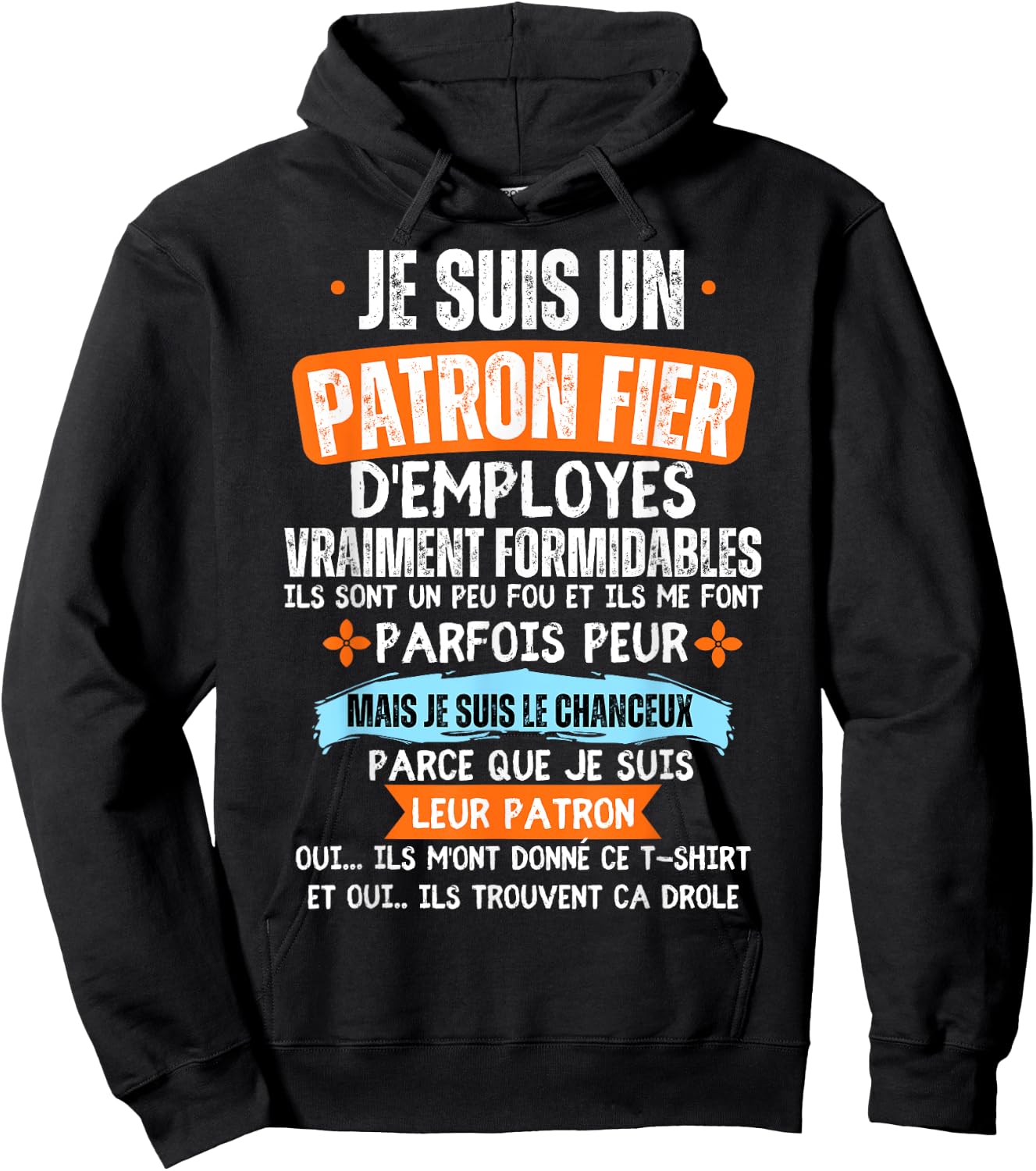 I'm A Proud Boss Of Really Awesome Employees Boss Hoodie - Hoodie | Black