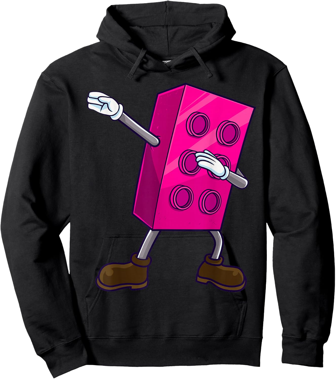 Dabbing Building Blocks Brick Dance Master Builder Kids Hoodie - Hoodie | Black