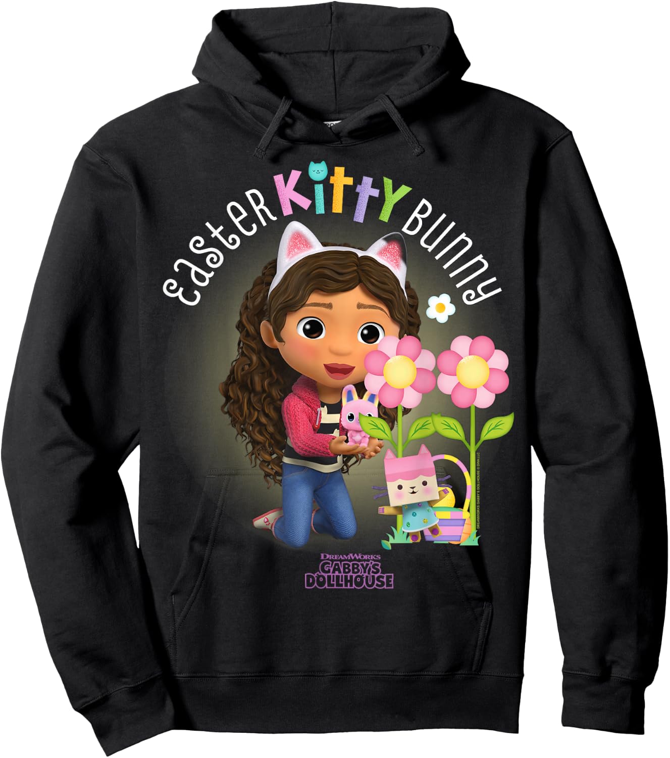 DreamWorks Gabby's Dollhouse Easter Kitty Bunny Hoodie - Hoodie | Black