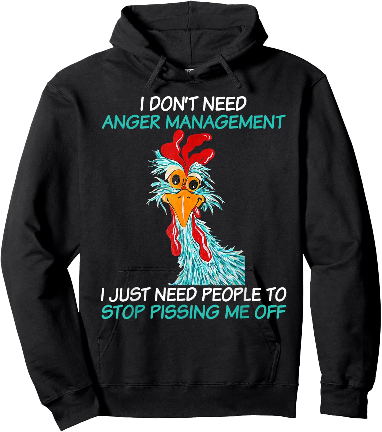 I don't need to manage anger I just need people to stop Hoodie - Hoodie | Black
