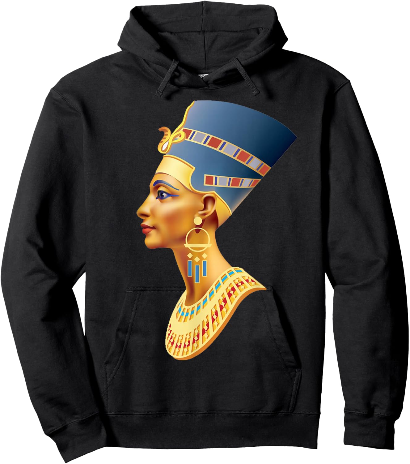 Egyptian Queen Nefertiti Hoodie - Hoodie | Black