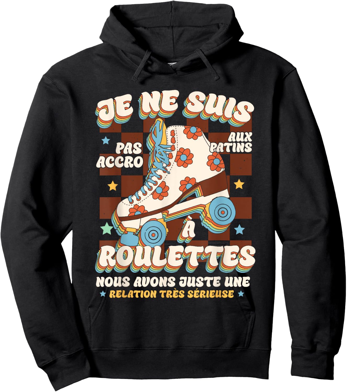 Skater Roller Skates Roller Skate Skating , Black, S Hoodie - Hoodie | Black