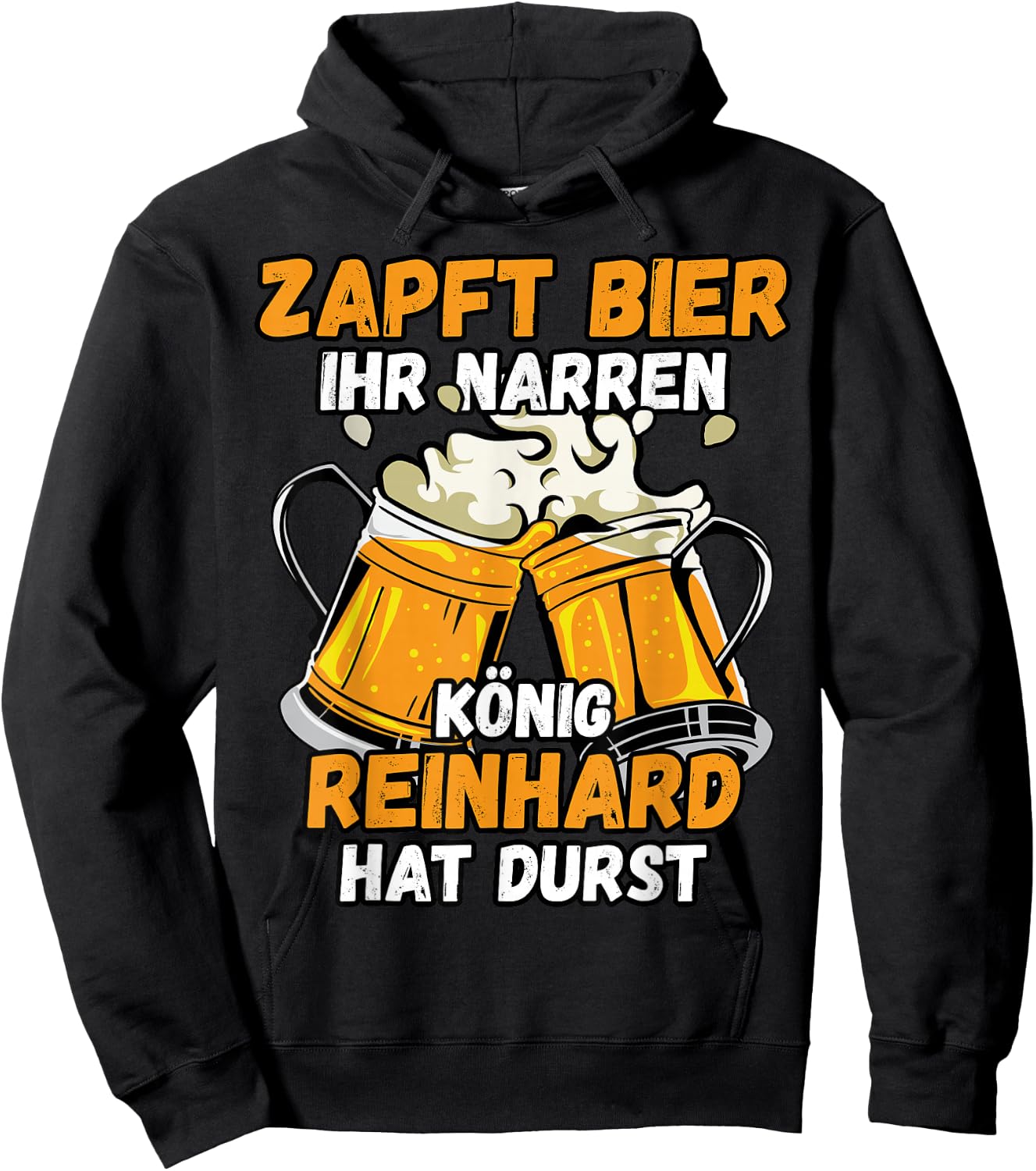 REINHARD Name Vorname Biertrinker Bier Spruch Hoodie - Hoodie | Black