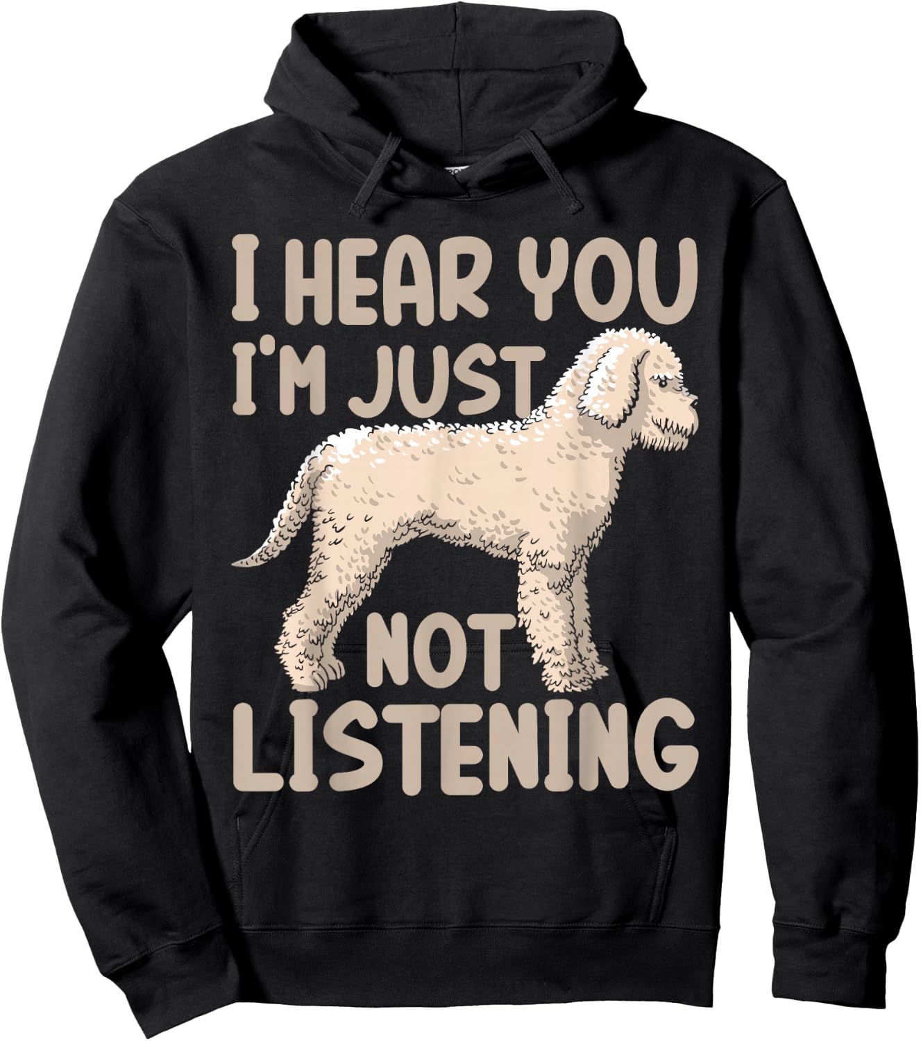 Poodle Owner Poodle Lover I Hear You I'm Just Not Listening Hoodie - Hoodie | Black