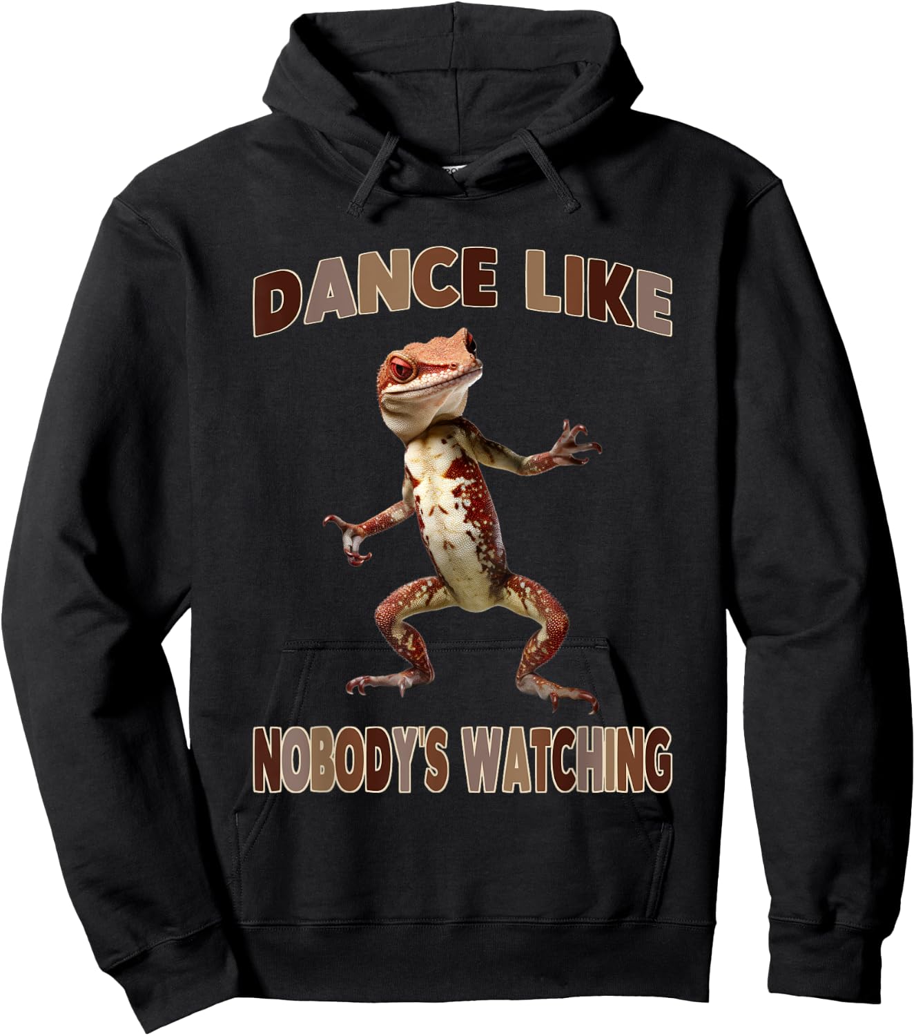 Dance Like Nobody's Watching Funny Gecko Hoodie - Hoodie | Black