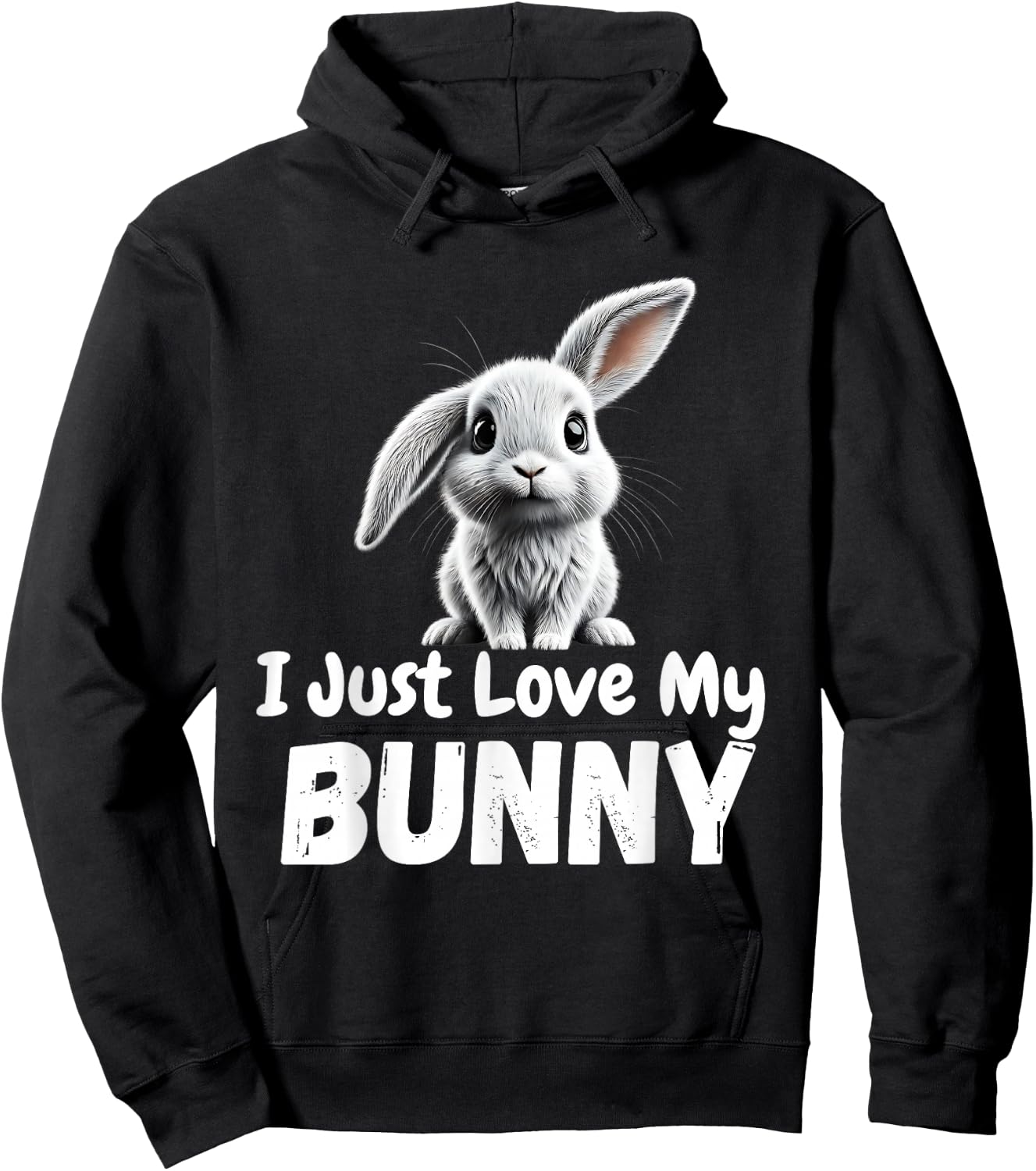 I Just Love My Bunny Hoodie - Hoodie | Black
