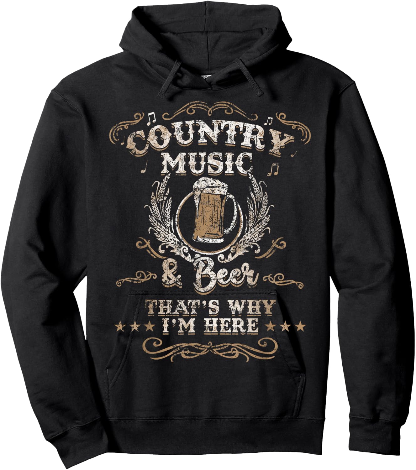 Vintage Country Music and Beer That's Why I'm Here Legends Small Hoodie - Hoodie | Black