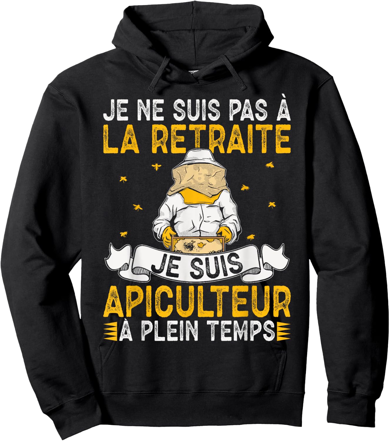 Funny Bee I Am Beekeeper Full Time Honey , Black, S Hoodie - Hoodie | Black