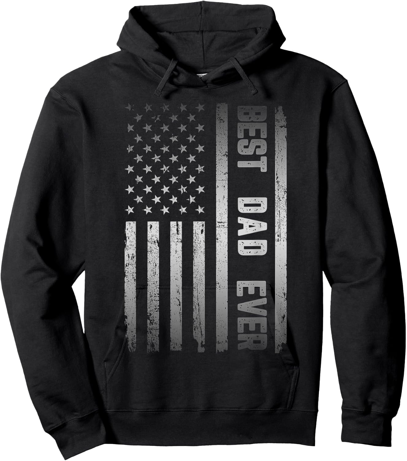 Best Dad Ever American US Flag Father's Day Hoodie - Hoodie | Black
