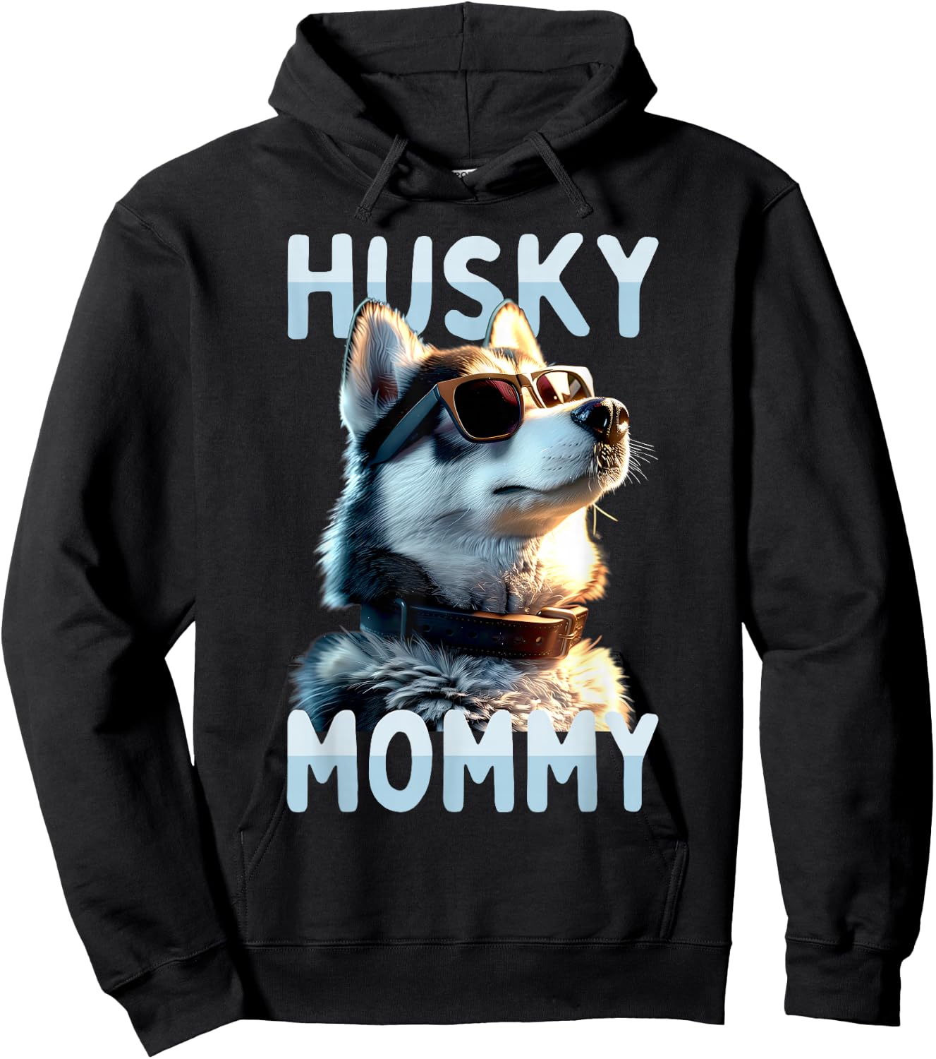 Husky Mommy Mom Mother's Day Wife Siberian Husky Hoodie - Hoodie | Black