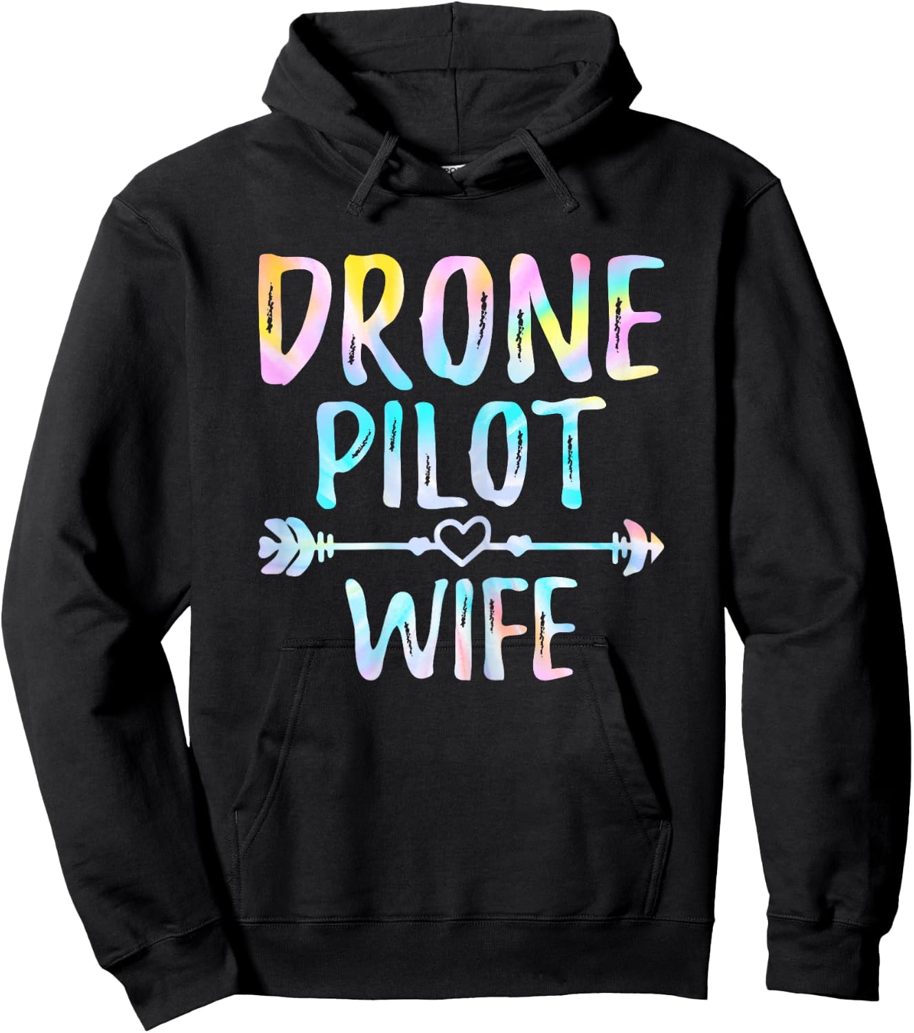Drone Pilot Wife Drone Operator Wife Gifts FPV RC Quadcopter Hoodie - Hoodie | Black