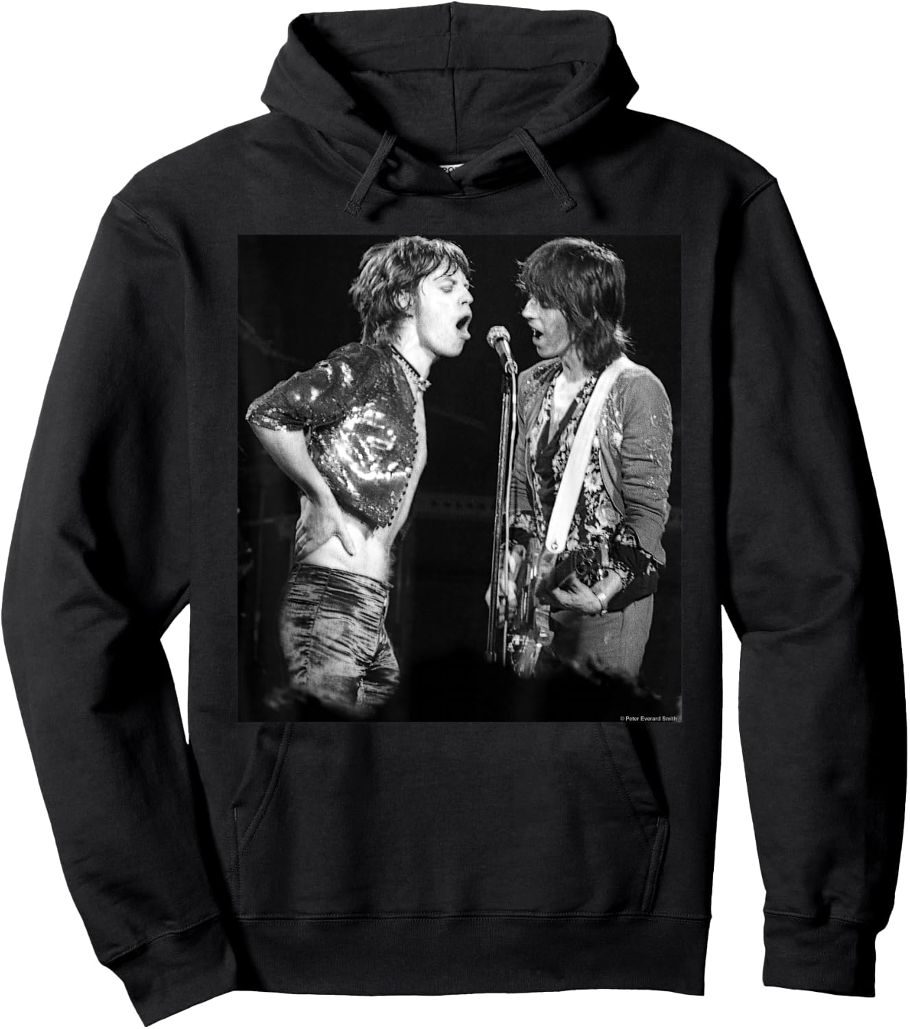 Mick Jagger Keith Richards Rolling Stones by Everard Smith Hoodie - Hoodie | Black