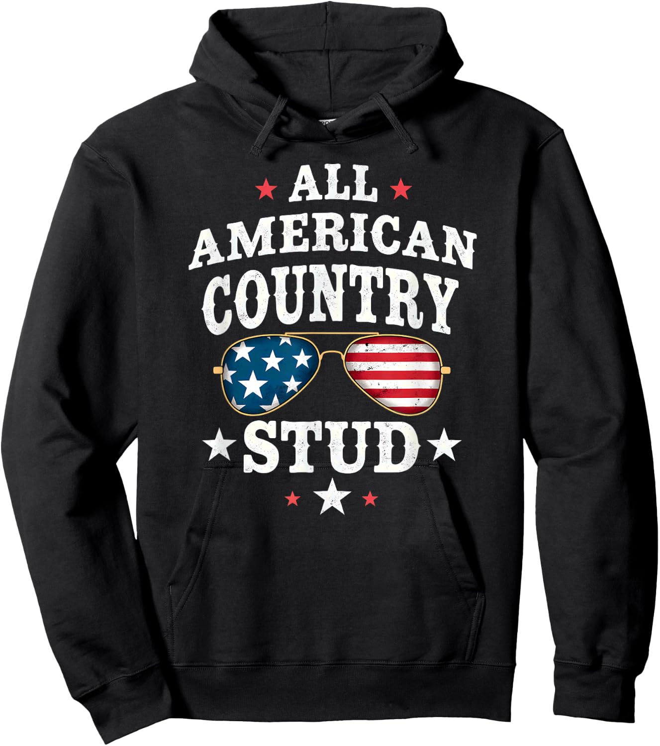 All American Country Stud Cowboy Rodeo Hoodie - Hoodie | Black