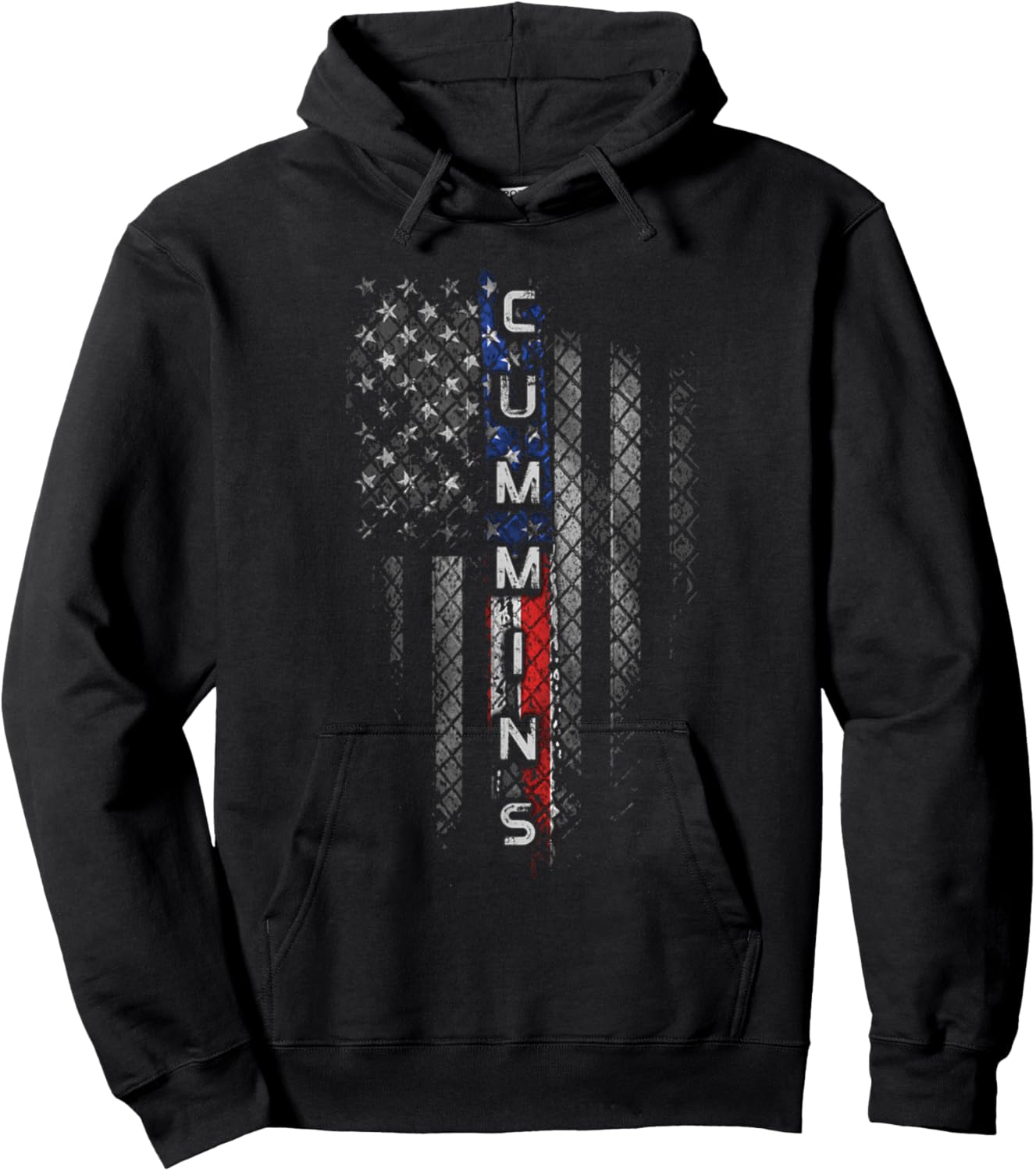 Cummins Family American Flag Hoodie - Hoodie | Black
