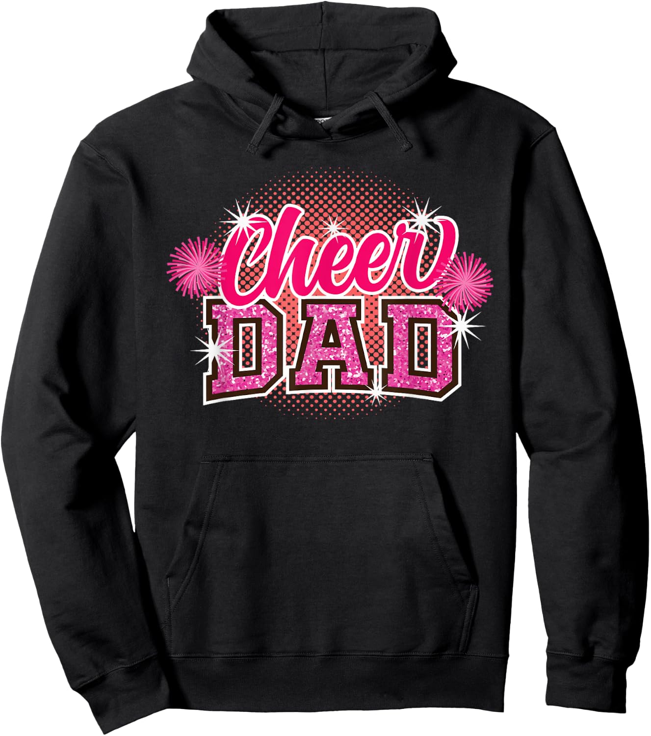 Cheer Dad Vatertag Cheerleader Papa Papa Cheerleading Hoodie - Hoodie | Black