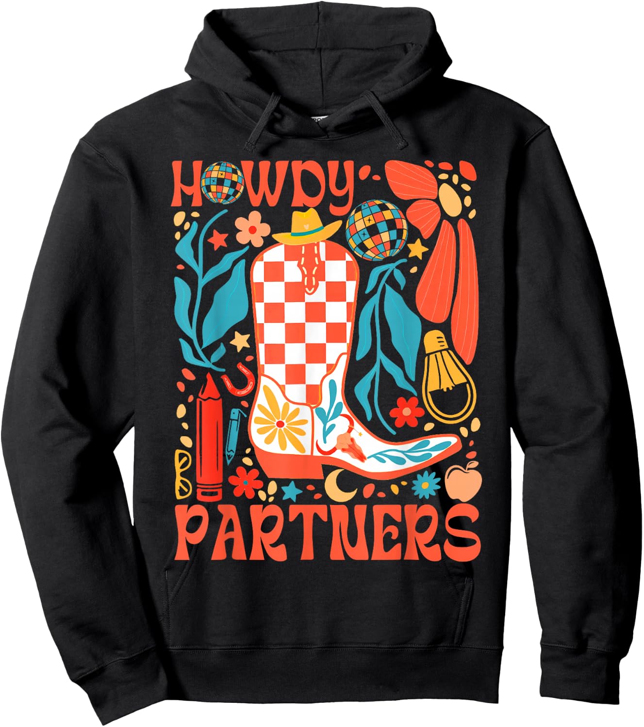 Howdy Western Country Life Rodeo Cowgirl Howdy Partners Hoodie - Hoodie | Black