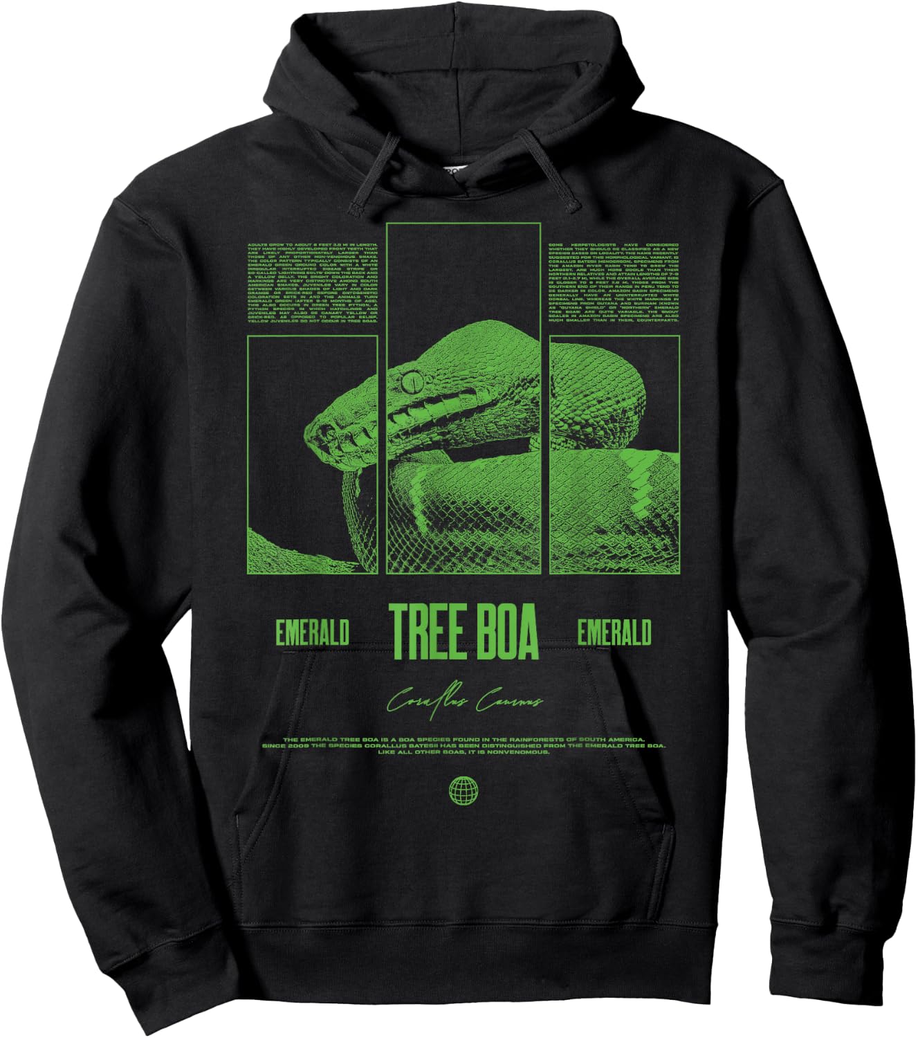 Emerald Tree Boa Snake Owner Streetwear Reptile Keeper Hoodie - Hoodie | Black