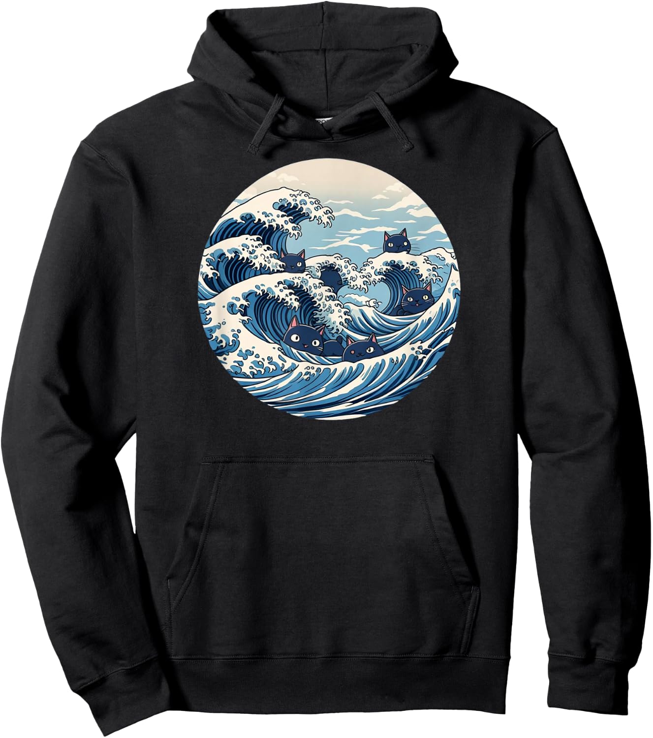 Blue Wave of Cat Ladies for Kamala Hoodie - Hoodie | Black