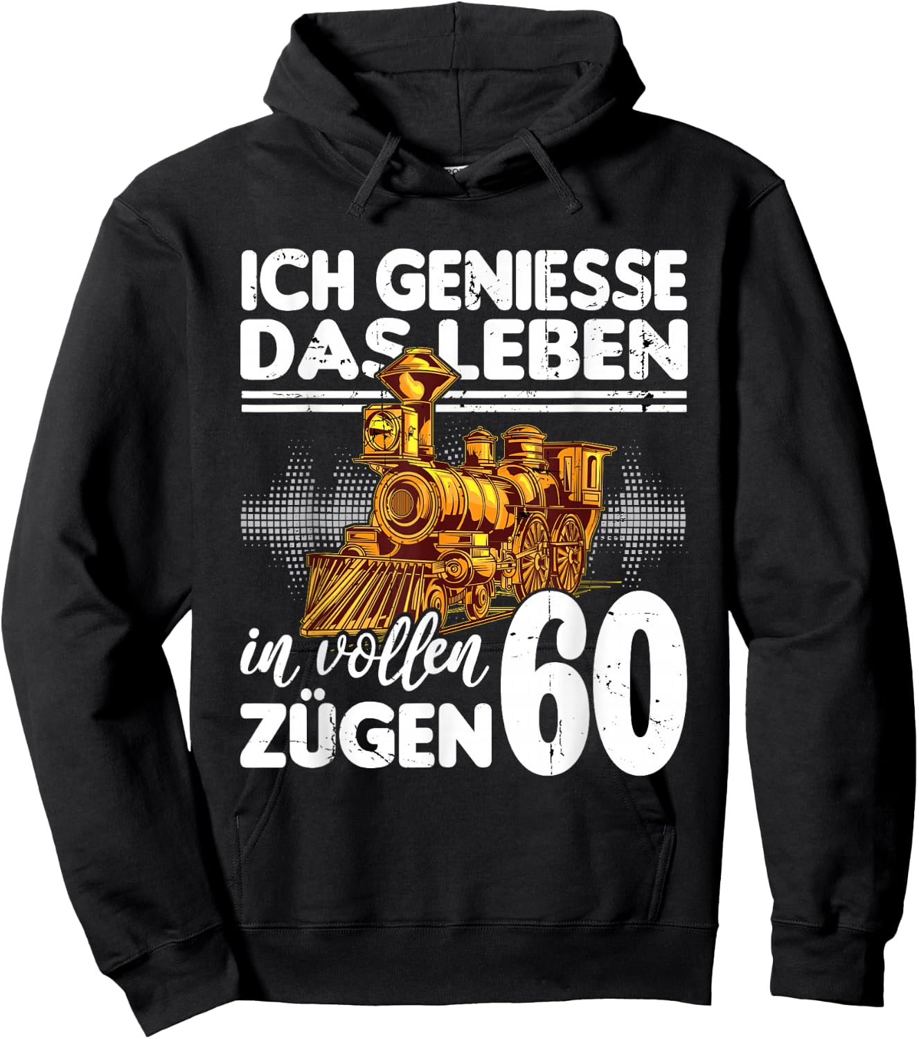 with German Text "Ich geniesse das Leben 60 Jahre alt" (Ich geniesse das Life 60 Jahre, black Hoodie - Hoodie | Black