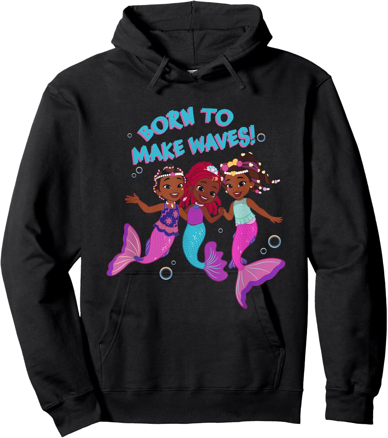 Disney Junior's Ariel Born To Make Waves! Group Shot Hoodie - Hoodie | Black