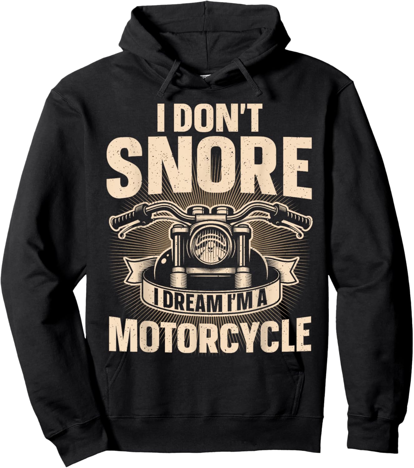 Funny Motorcycle Design Dad Biker Motorcycle Lover Hoodie - Hoodie | Black