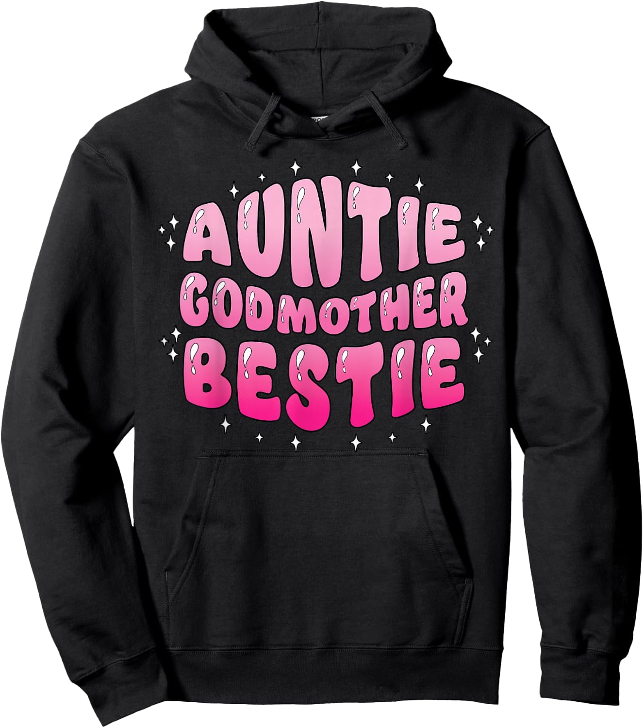 Aunt Godmother Bestie Groovy Aunt Era BFF Bestfriend Hoodie - Hoodie | Black