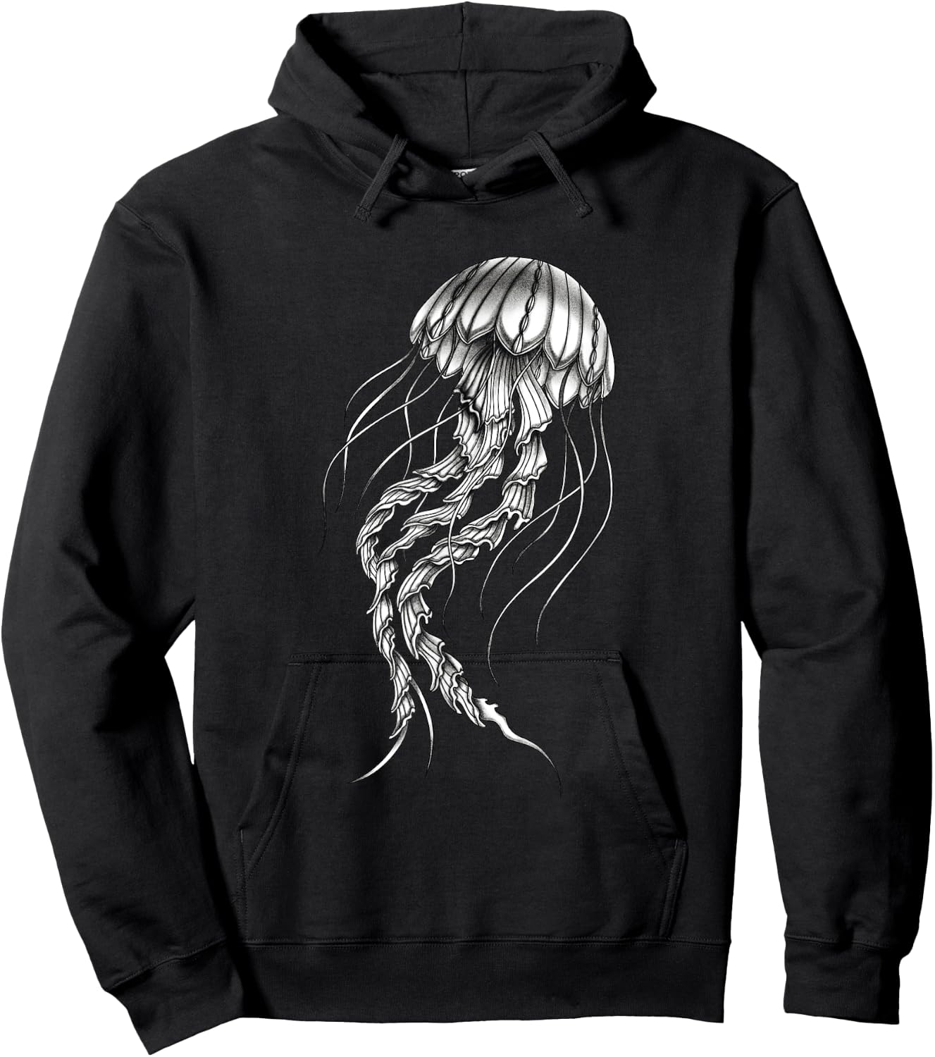 Jellyfish , Trendy Graphic Shirt, Nautical Hoodie - Hoodie | Black