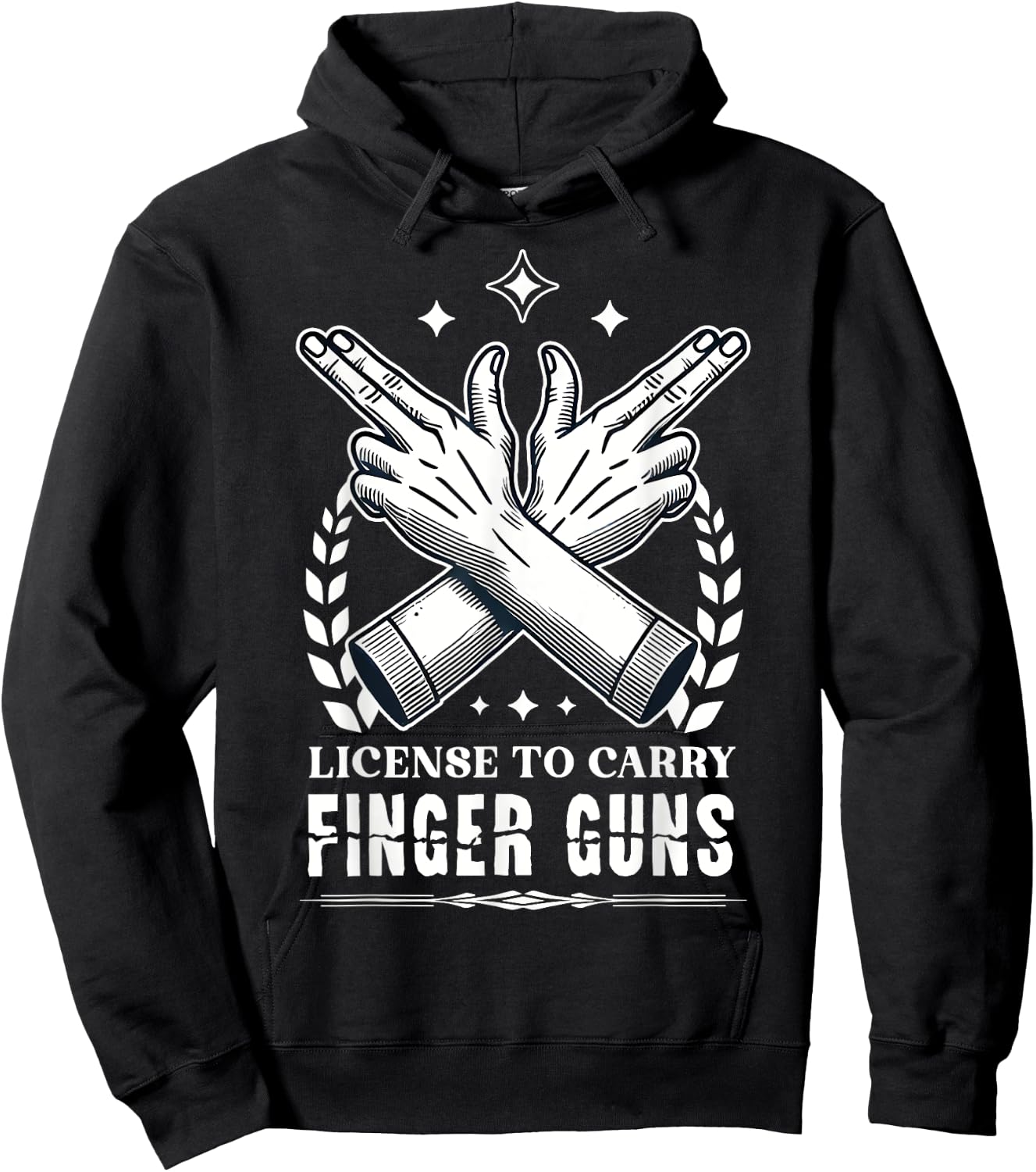 License to Carry Finger Guns Hoodie - Hoodie | Black