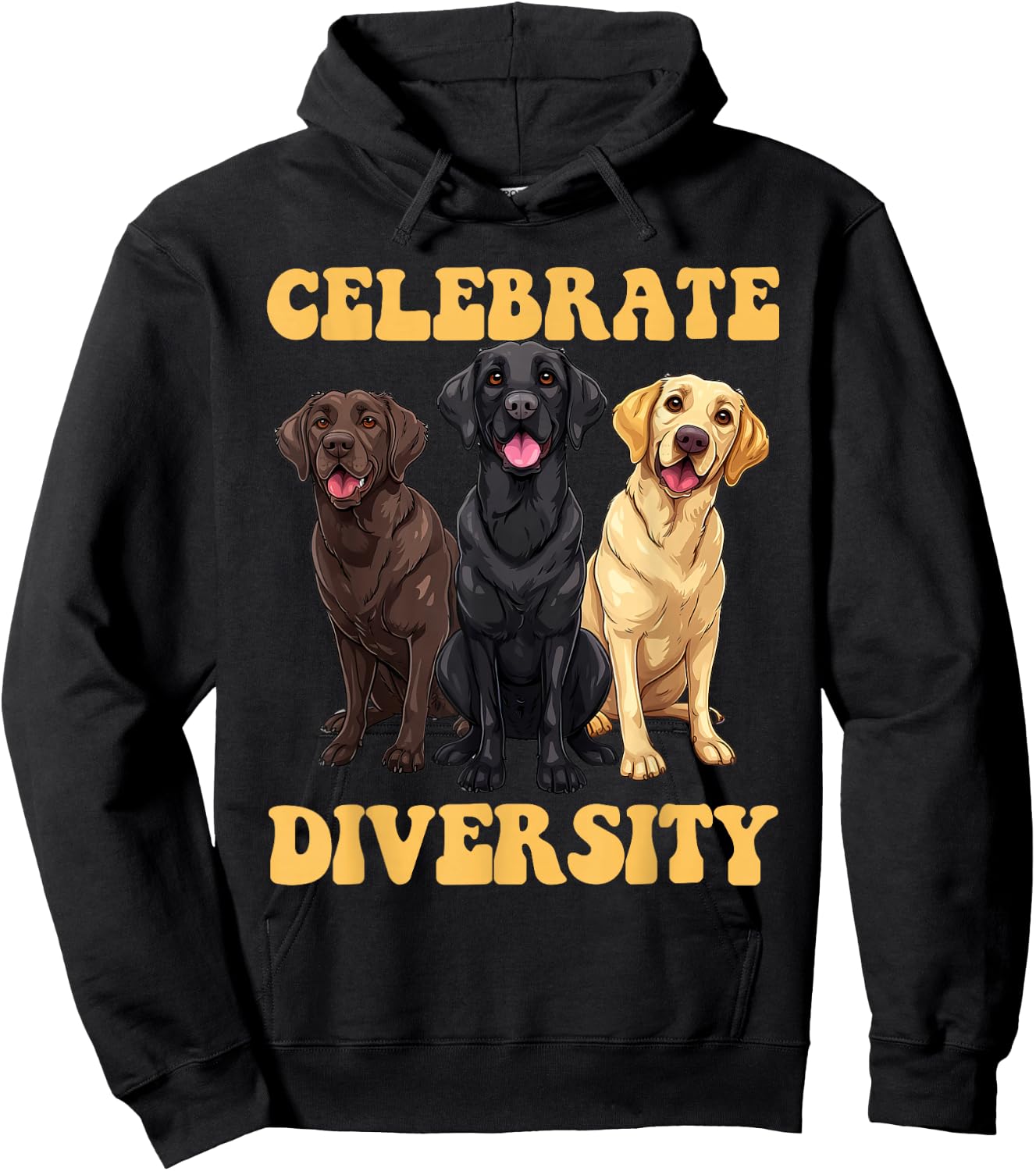 Labrador Dogs CELEBRATE DIVERSITY Retriever Owners Hoodie - Hoodie | Black