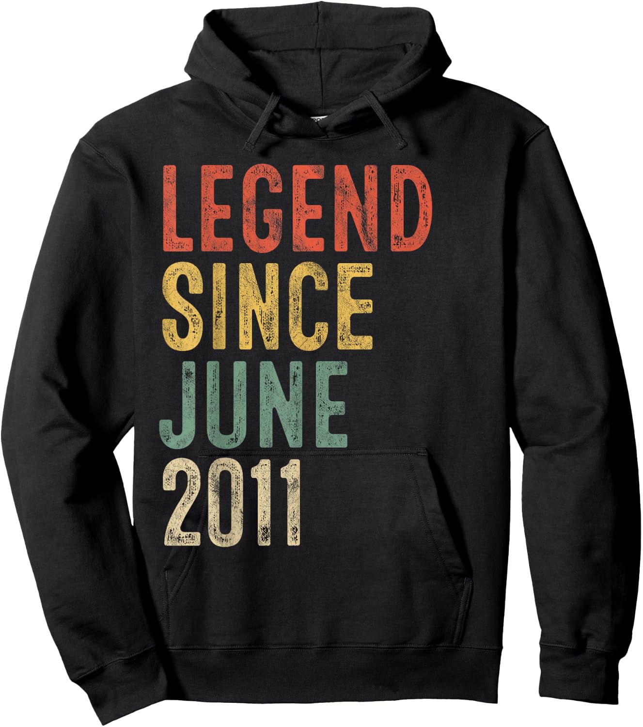 Legend Since June 2011 15th Birthday Boy Girl 15 Year Old Hoodie - Hoodie | Black