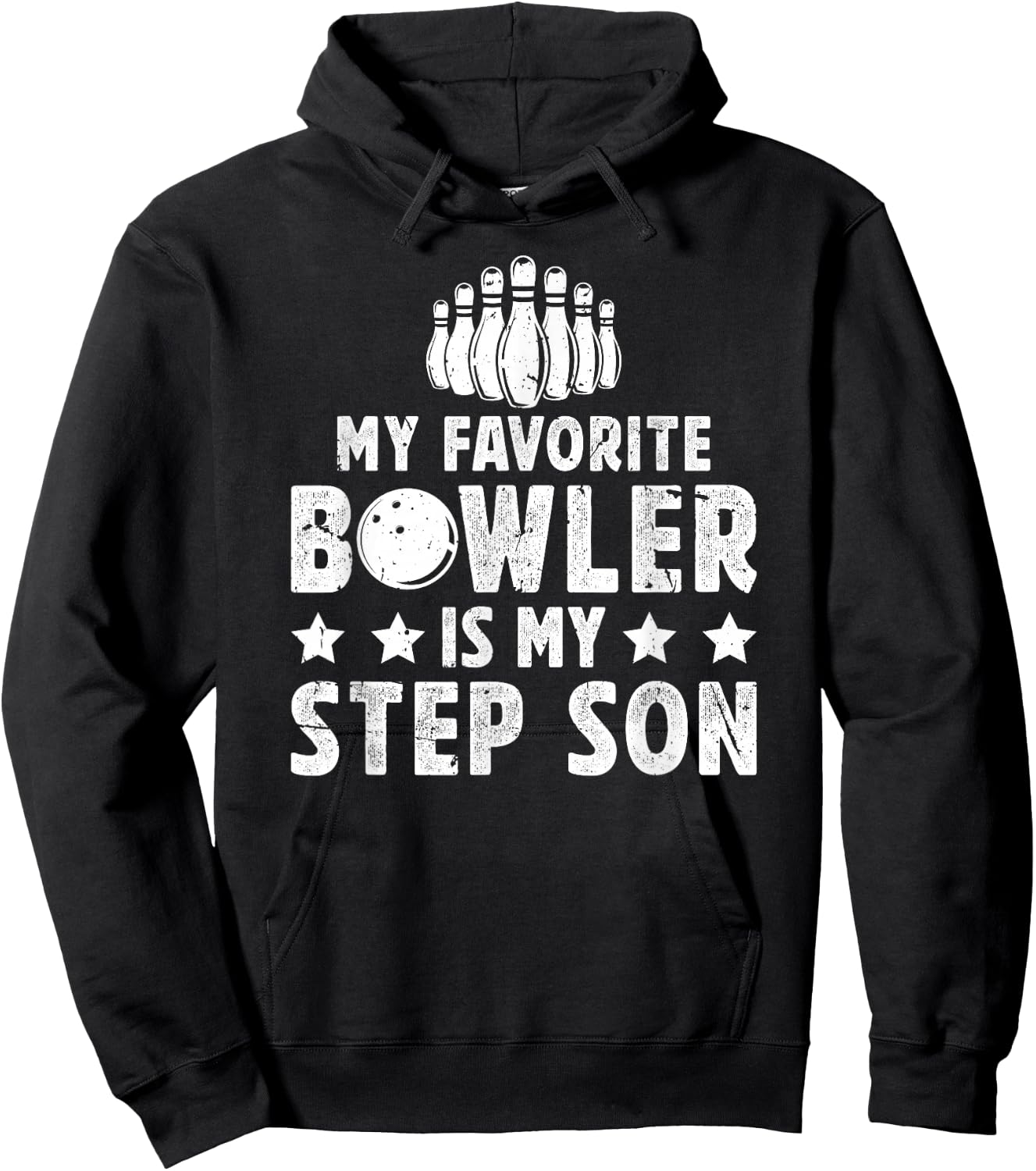 My Favorite Bowler Stepdad Bowling Step-Dad Of A Bowler Hoodie - Hoodie | Black
