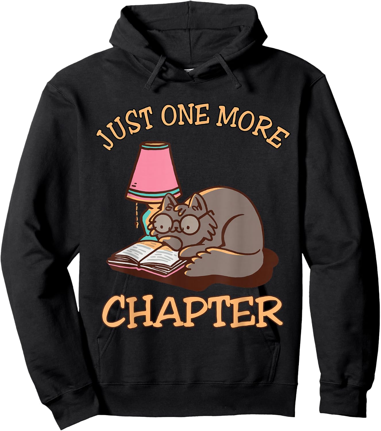 Just One More Chapter Cat Hoodie - Hoodie | Black