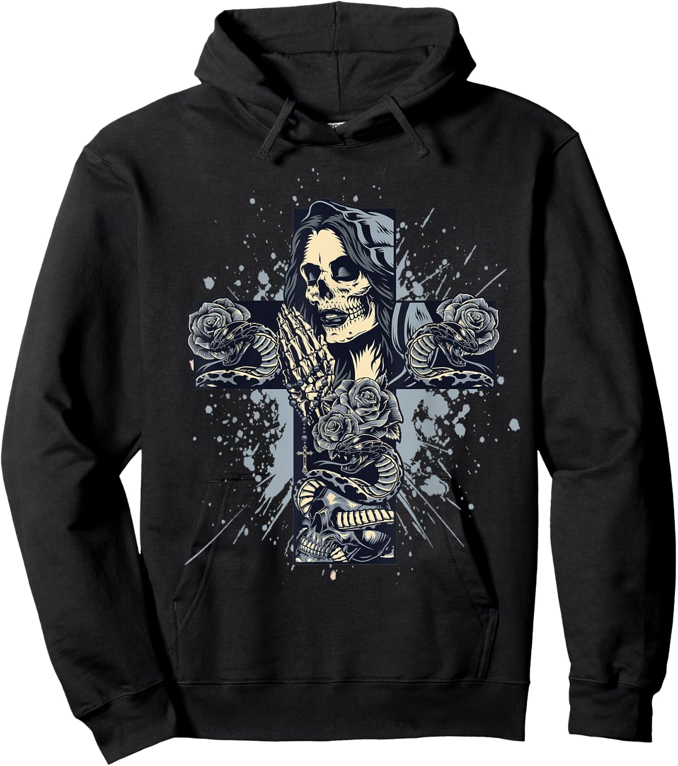 Men Santa Muerte Hoodie - Hoodie | Black