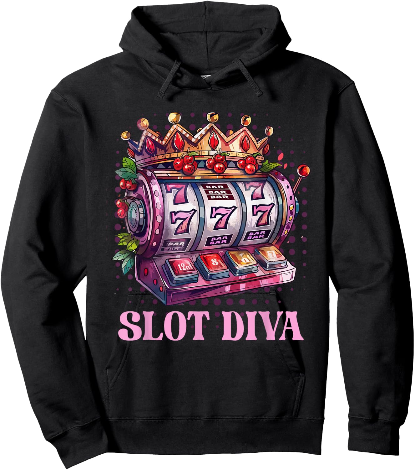 Glücksspiel Automaten SLOT DIVA 777 Frauen Spielautomaten Hoodie - Hoodie | Black