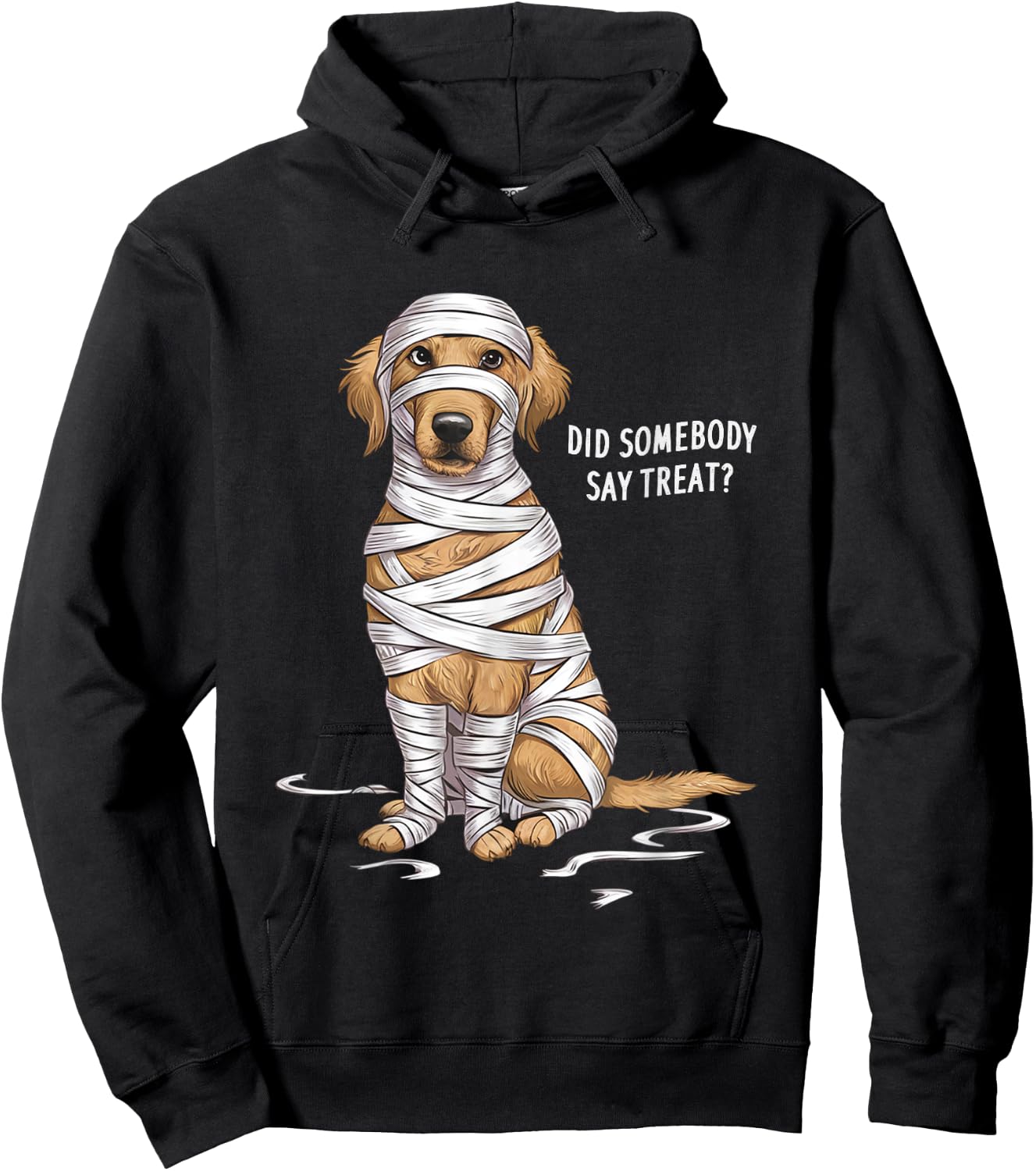 Golden Retriever Mummy Halloween Dog Men Women Kids Hoodie - Hoodie | Black