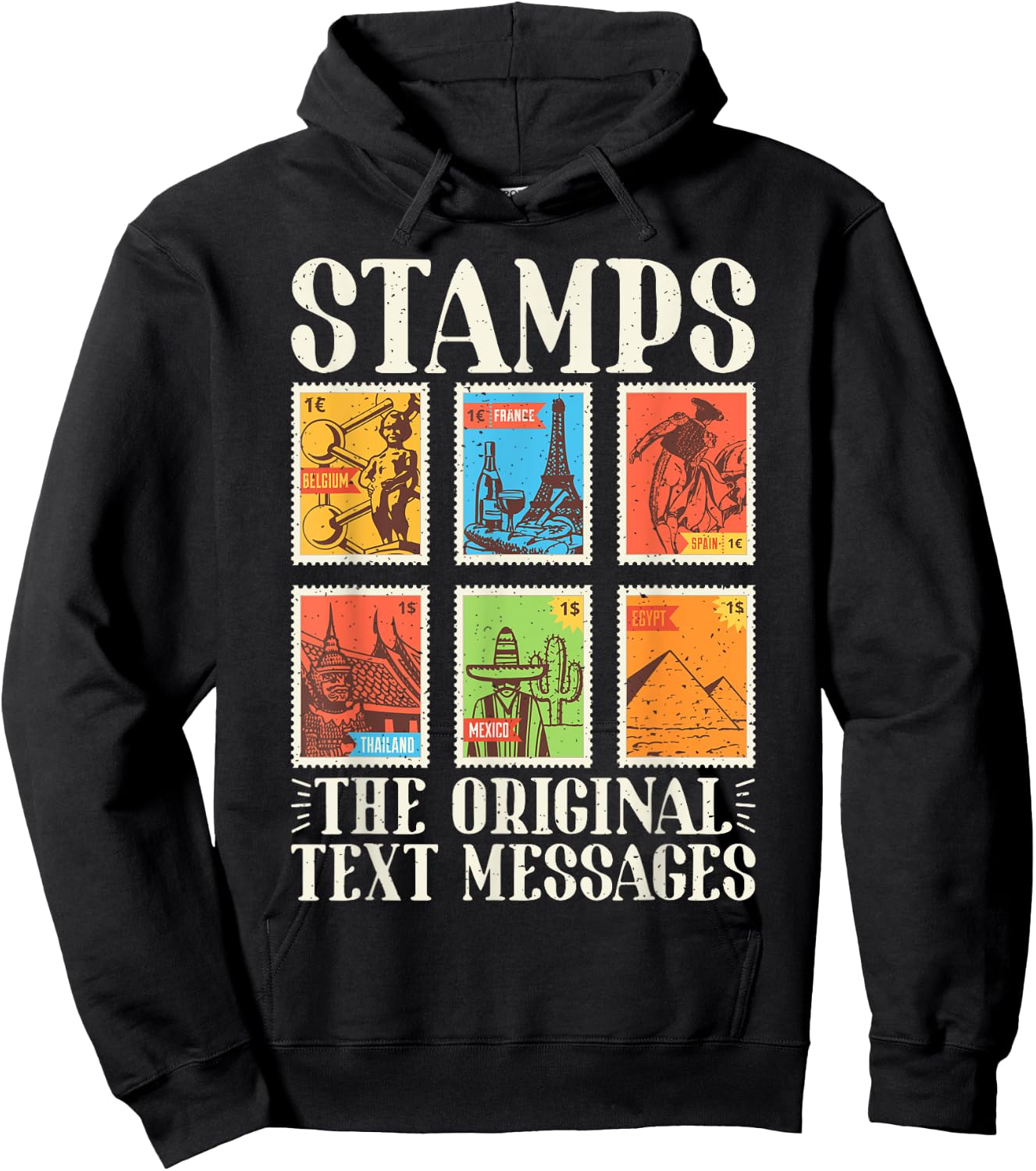 Stamps the original Text Messages Stamp Collector Hoodie - Hoodie | Black