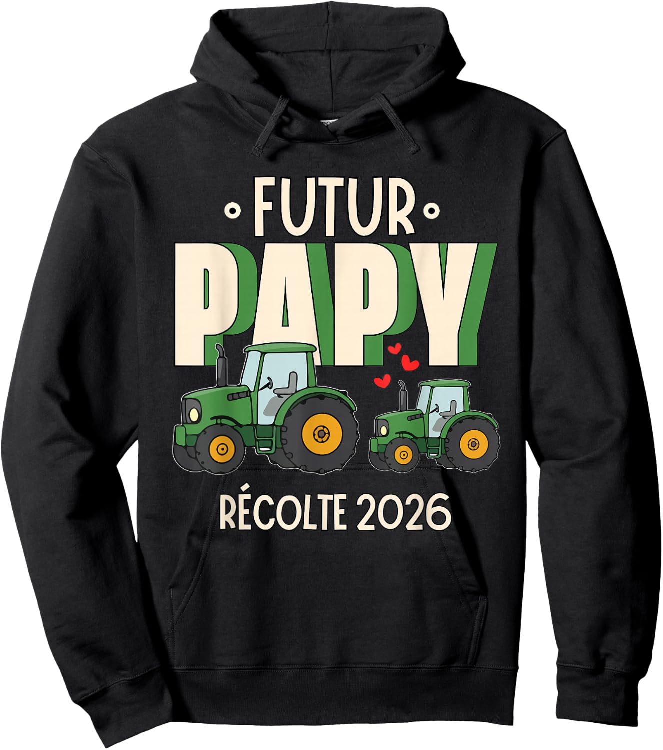 Gift Future Grandpa 2026 Announcement Future Grandpa Farmer Hoodie - Hoodie | Black