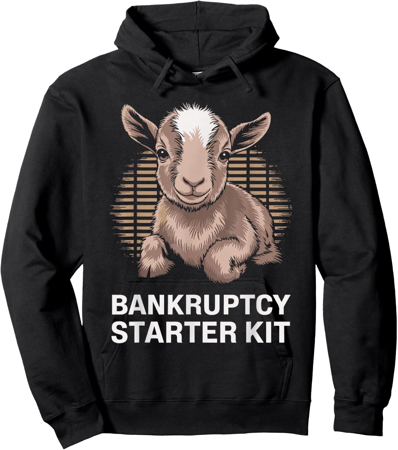 Goat Lover Farmer Bankruptcy Starter Kit Funny Goat Hoodie - Hoodie | Black