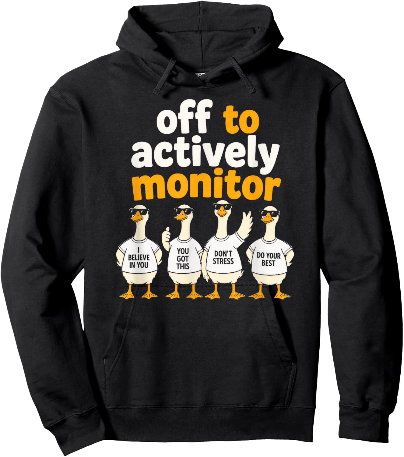 Off to Actively Monitor Goose Hoodie - Hoodie | Black