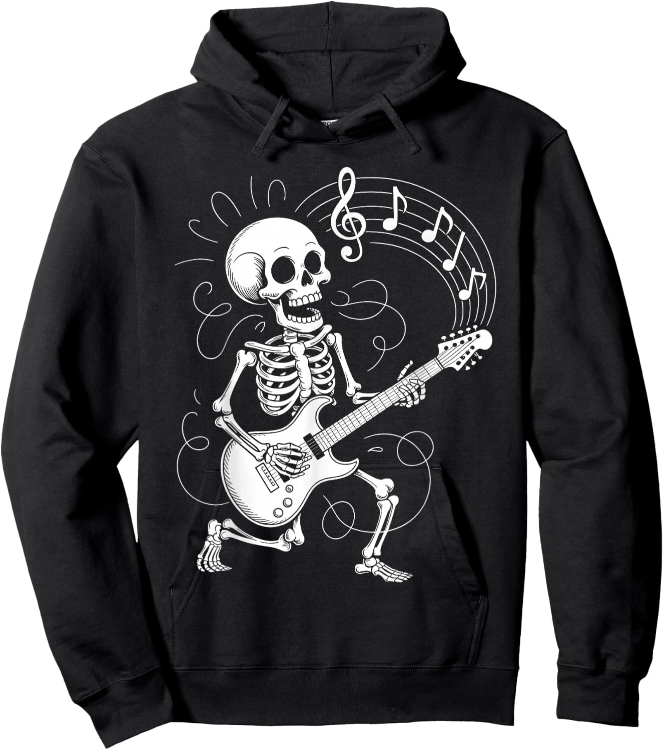 Funny Guitar Design Women Guitarist Guitar Player Hoodie - Hoodie | Black