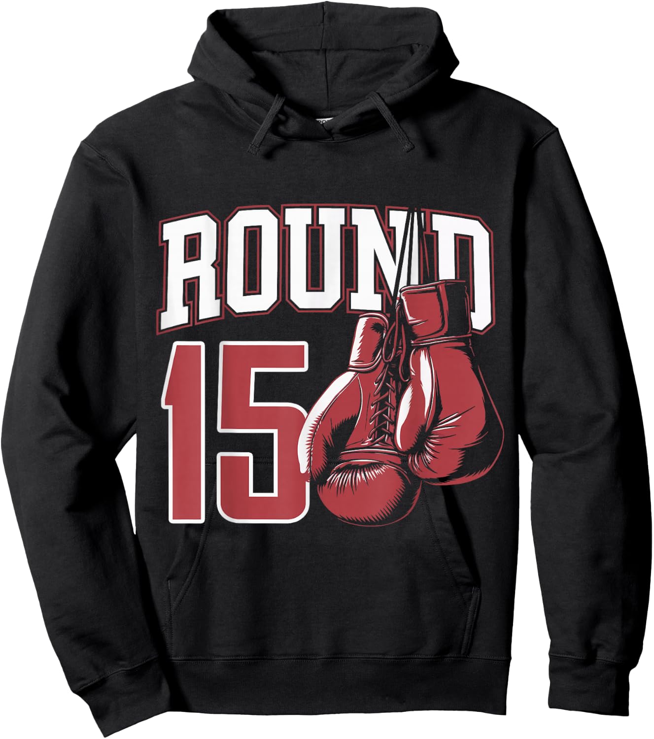 15 Year Old Boxer Bday Party 15th Birthday Boxing Boy Hoodie - Hoodie | Black