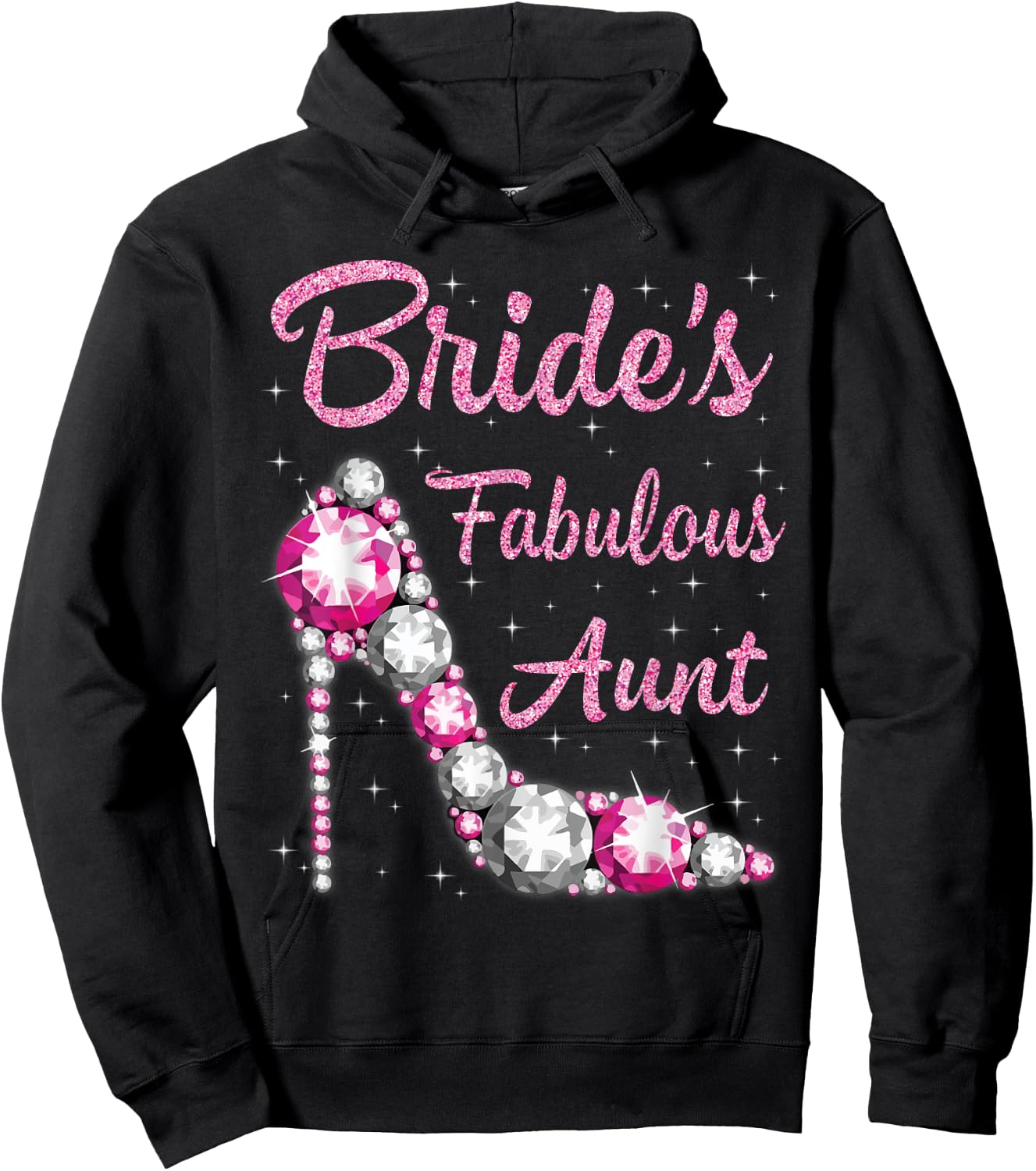 Bride's Fabulous Aunt Happy Wedding Marriage Husband Wife Hoodie - Hoodie | Black