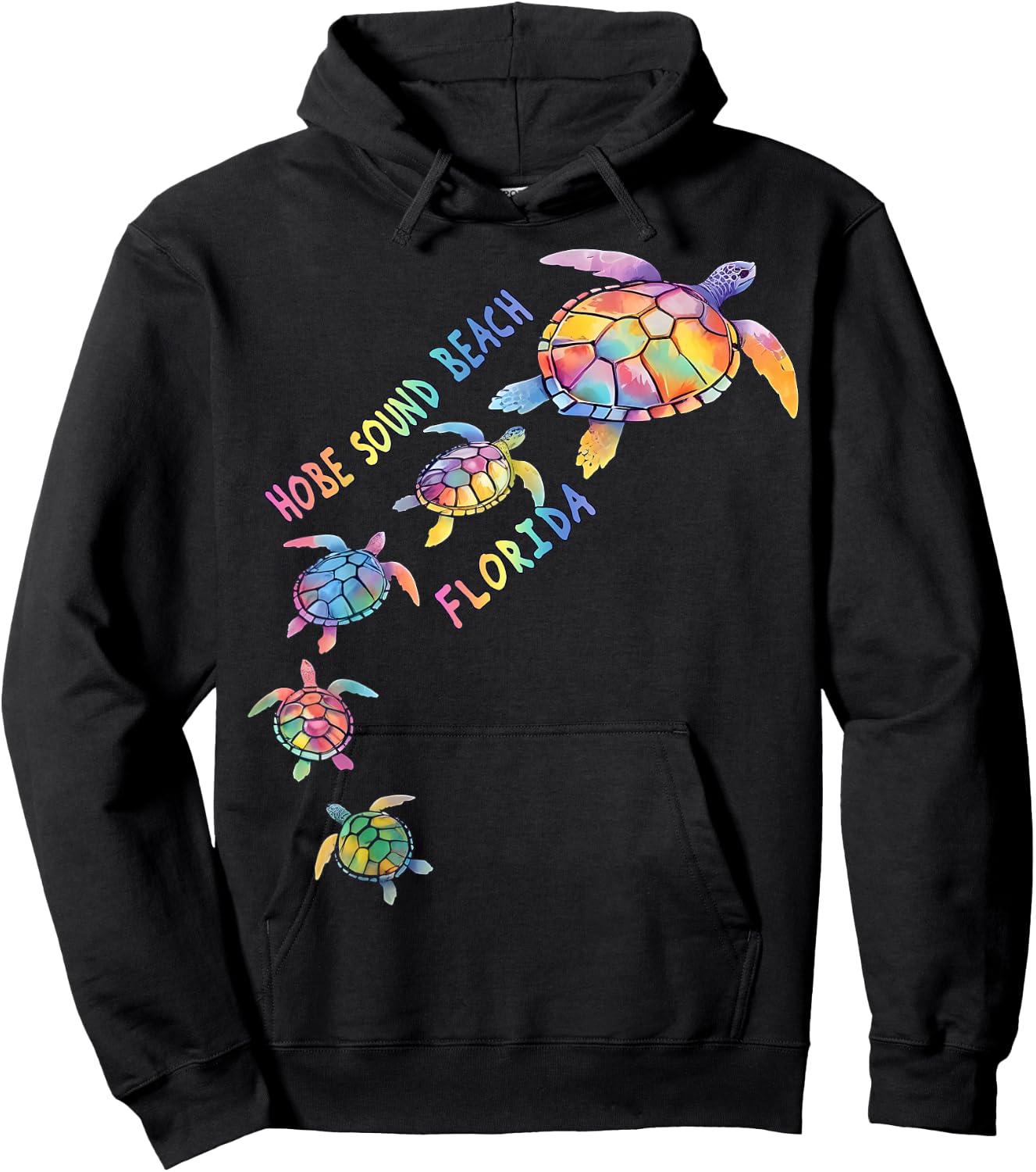 Hobe Sound Beach Florida Sea Turtle Lover Beach Vacation Hoodie - Hoodie | Black