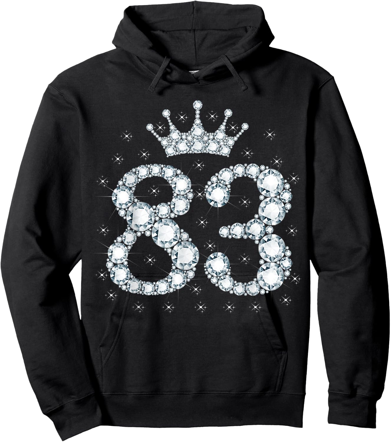 83 Crown 83 Years Old Happy 83rd Birthday Girl Women Hoodie - Hoodie | Black