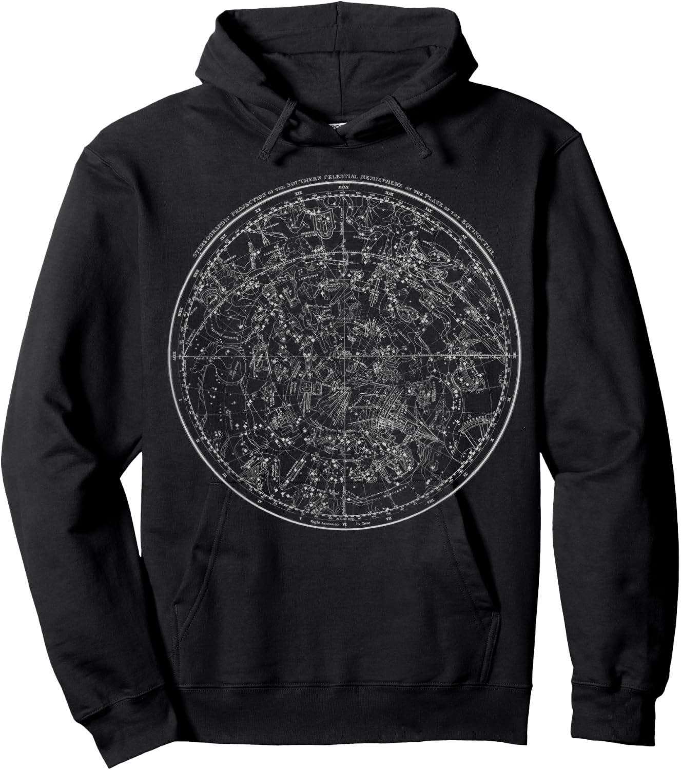 Astronomy - stars - constellations - Vintage Map Hoodie - Hoodie | Black