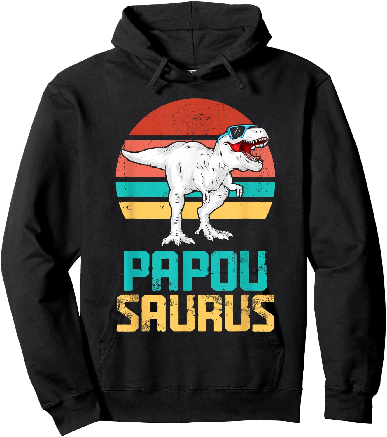 Papou Saurus Grandad Hoodie - Hoodie | Black